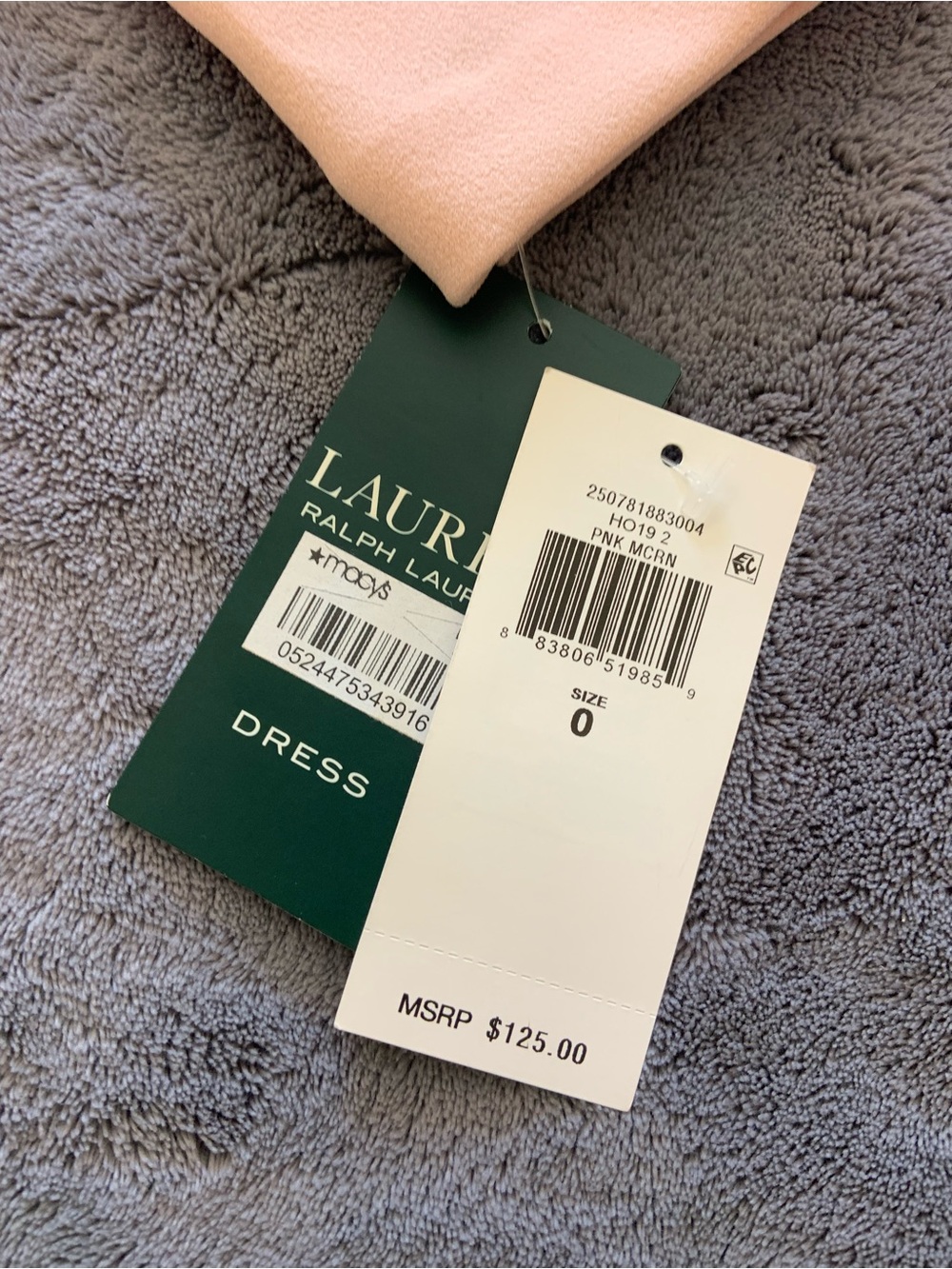 Ralph Lauren Blush Pink Long-Sleeve Fit & Flare Dress - Picture 3 of 3